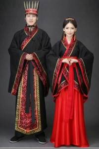 新款古代漢服古裝男女唐朝漢朝中式結婚喜服婚禮學生演齣畢業典禮