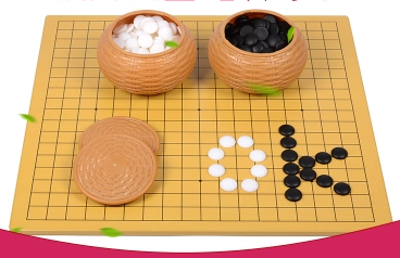 围棋套装儿童初学者实木象棋围棋棋盘成人学生培训黑白棋子五子棋