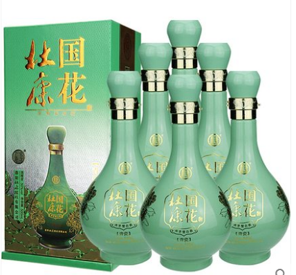 杜康酒國花青花瓷50度500mL*6瓶白酒整箱杜康青瓷禮盒送禮濃香型