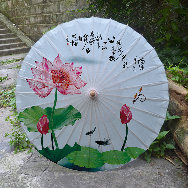 油纸伞防雨防晒竹艺古典江南舞蹈演出cos装饰青花瓷包邮