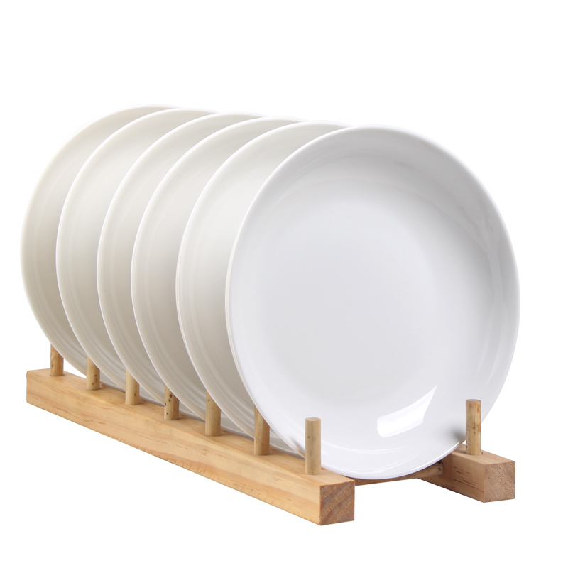 盤子陶瓷菜盤創意傢用餐具 純白色簡約菜碟圓形碟子早餐盤